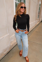 Load image into Gallery viewer, Capsule Mock Neck Top-Black
