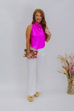 Load image into Gallery viewer, Clea Sleeveless Halter Top- Pink

