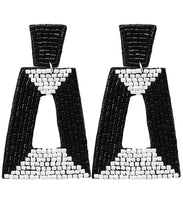 Load image into Gallery viewer, Beaded Trapezoid Earrings
