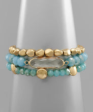 Load image into Gallery viewer, Oval Charm Row Beads Bracelet

