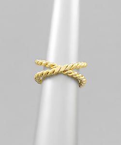 Rope Criss Cross Open Ring