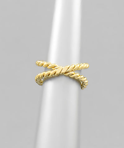 Rope Criss Cross Open Ring
