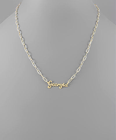 State Pendant Necklace