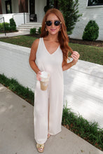 Load image into Gallery viewer, Ruth Casual Wide Leg Jumpsuit-Cream
