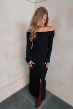 Load image into Gallery viewer, Connie Off Shoulder Maxi Dress-Black
