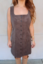 Load image into Gallery viewer, Autumn Avenue Suede Mini Dress-Brown
