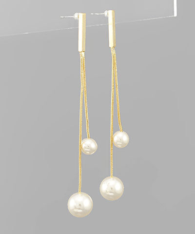 Row & Pearl Drop Earrings Row & Pearl Drop Earrings Row & Pearl Drop Earrings