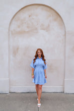 Load image into Gallery viewer, Collar Neck Waist Pleated Mini Dress

