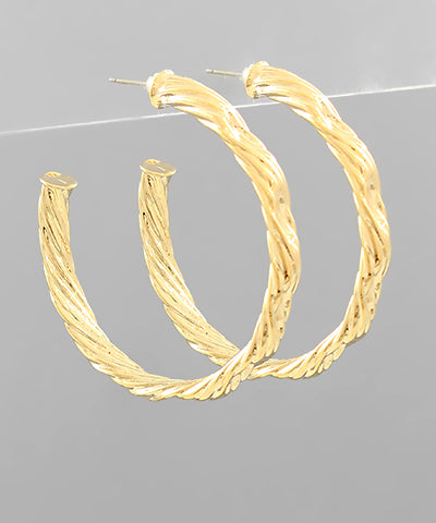 Textured & Hammered Hoops