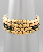 Load image into Gallery viewer, Row Wood Bead Bracelet
