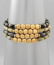 Load image into Gallery viewer, Row Wood Bead Bracelet
