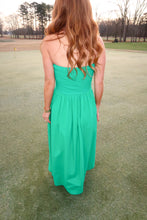Load image into Gallery viewer, Bella Strapless Flowy Midi Dress-Green

