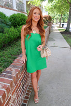 Load image into Gallery viewer, Cancun Strapless Mini Dress-Green
