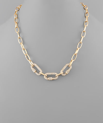 Bedazzled Lock Necklace