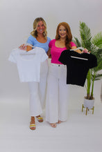 Load image into Gallery viewer, Tyra Scalloped Edge Top-Blue
