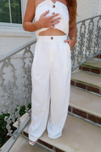 Load image into Gallery viewer, Chaney Buttoned Top And Pants Set-White
