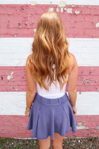 Flirty Stretchy Skort-Blue