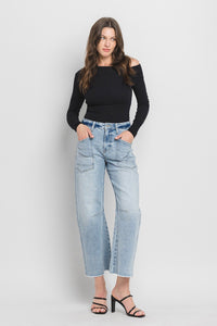 Becca High Rise Barrel Jeans