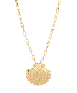 Textured & Chunky Shell Shape Necklace