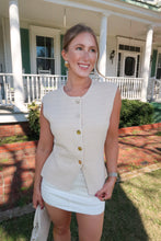 Load image into Gallery viewer, Gossip Girl Knit Sweater Vest- Cream

