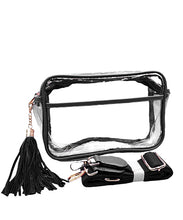 Load image into Gallery viewer, Color Trim Clear Rectangle Crossbody
