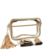 Load image into Gallery viewer, Color Trim Clear Rectangle Crossbody
