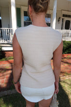 Load image into Gallery viewer, Gossip Girl Knit Sweater Vest- Cream
