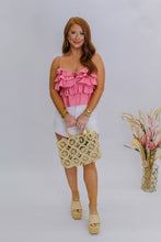Load image into Gallery viewer, Sunshine Ruffle Tank-Pink
