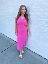 Load image into Gallery viewer, Summer Time Sleeveless Midi Dress-Raspberry
