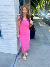 Load image into Gallery viewer, Summer Time Sleeveless Midi Dress-Raspberry
