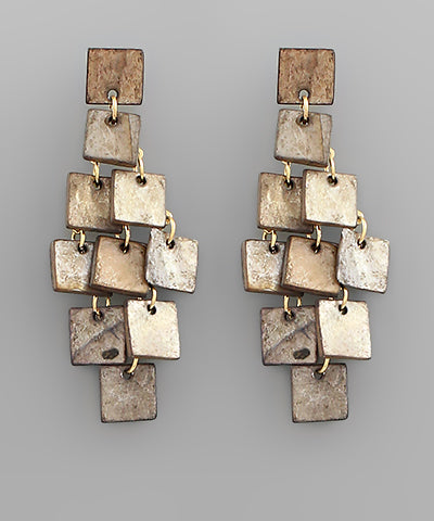 Acrylic Square Chandeliers Earrings