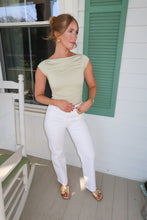 Load image into Gallery viewer, Ashton Ruched Knit Top-Light Olive
