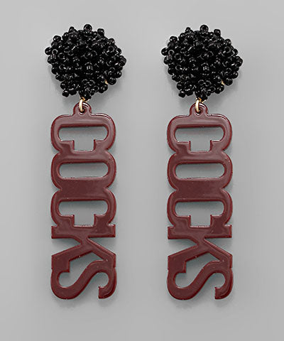 GAME & COCKS Letter Earrings