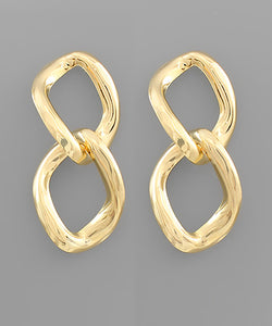 2 Twisted Marquise Earrings