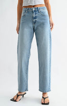 Load image into Gallery viewer, Brandy Bowed Straight Leg- Light Denim
