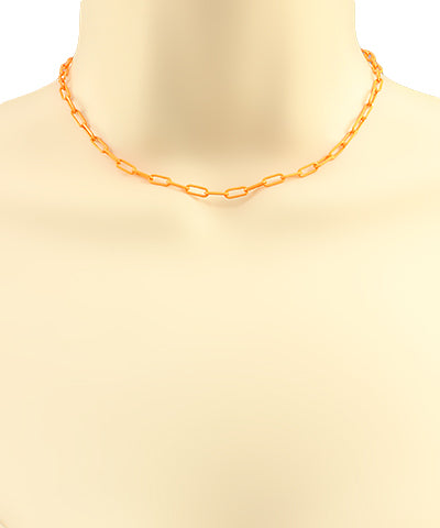 Color Paperclip Chain Chocker
