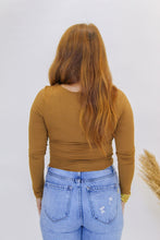Load image into Gallery viewer, Much Love Scoop Neck Crop- Brown
