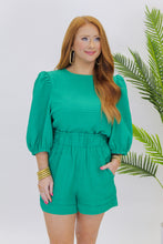 Load image into Gallery viewer, Ashton Paperbag Shorts Set- Green
