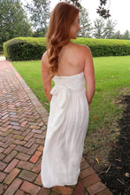 Load image into Gallery viewer, Luna Strapless Smocked Dress-White
