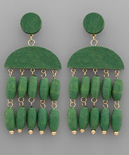 Load image into Gallery viewer, Wood Bead Tassel Earrings
