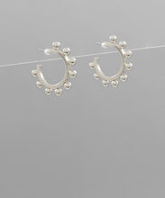 Load image into Gallery viewer, Metal Ball Hoops
