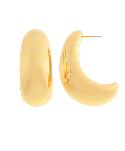 Metalic Chunky Dome Hoops