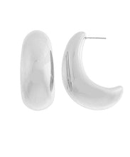 Load image into Gallery viewer, Metalic Chunky Dome Hoops
