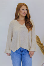 Load image into Gallery viewer, Major Moves V Neck Sweater- Cream
