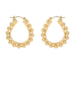 Dotted CCB Teardrop Hoops