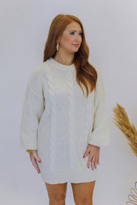 Only You Sweaters Dress- Cream
