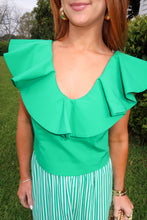 Load image into Gallery viewer, Fern Ruffle Top- Kelly Green
