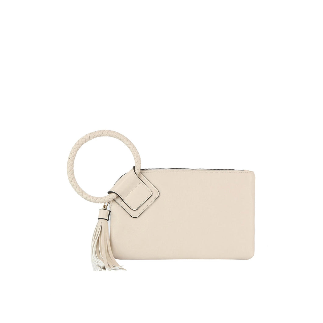 Braided Ring Handle Wristlet Clutch