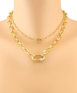 CZ Carabiner Chain Layer Choker