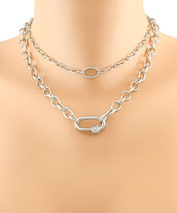 CZ Carabiner Chain Layer Choker